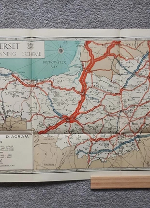 1934 Map of Somerset - Road Traffic Diagram, brand: NO LABEL, condition: Good, size: One size, £8.99, £10.01 includes Buyer Protection Pro