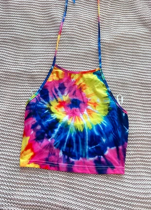 Crop top tie-dye, marca: Shein, estado: Novo com etiquetas, tamanho: S / 36 / 8, €2.00, €2.80 inclui Proteção do Comprador