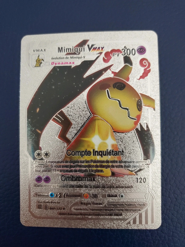 Carte Pokemon Argent Mimiqui Vmax