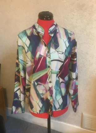 Multi coloured light blouse, batwing sleeves, brand: Garconne, condition: Good, size: L / 12, £6.00, £7.00 includes Buyer Protection