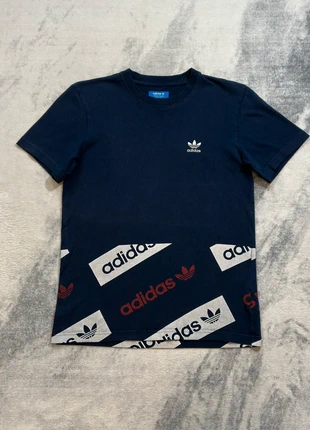 T-shirt Adidas Originals bleu marine logo Trefoil imprimé, brand: adidas, condition: Very good, size: S, €17.99, €19.59 includes Buyer Protection Pro