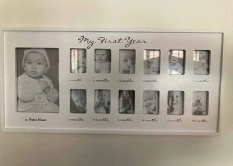 kant Geletterdheid BES Riviera maison fotolijst baby eerste jaar - Vinted