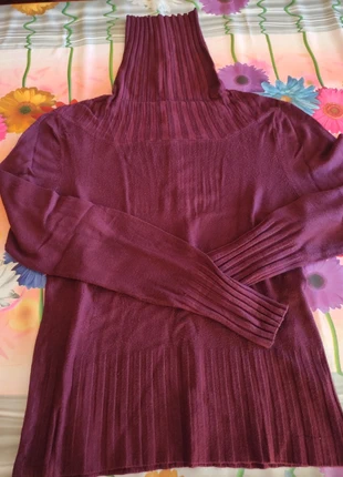 Maglia dolcevita donna con collo lungo 45% di lana merinos colore vinaccio, marque: JUST WOMAN, état: Bon état, taille: L / 40 / 12, 7,00 €, 8,05 € Protection acheteurs incluse