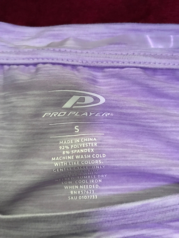 New pro player ladies purple shirt small 2