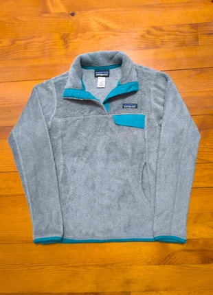 Polaire Femme - Col à boutons - Synchilla Snap-T - Patagonia - Gris, bleu - Taille XS, merk: Patagonia, staat: Heel goed, maat: XS / 34 / 6, € 49,99, € 53,19 inclusief Kopersbescherming