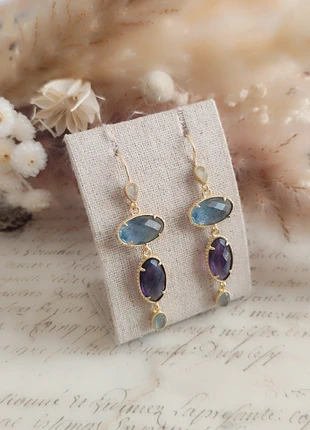 Boucles d'oreilles pendantes Style GAS pierre naturelle, marca: GAS, estado: Novo sem etiquetas, €36.00, €38.50 inclui Proteção do Comprador Pro