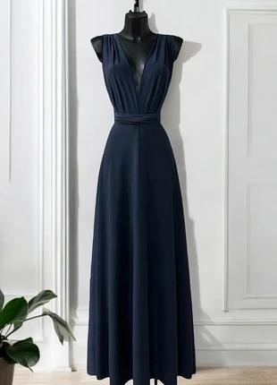 Robe longue marine taille M, marque: Boutique Parisienne, état: Très bon état, taille: M / 38 / 10, 35,00 €, 37,45 € Protection acheteurs (Pro) incluse