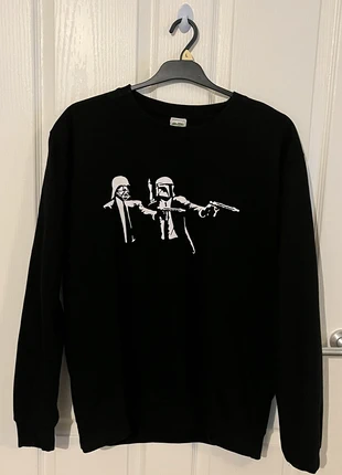 Black star-wars/pulp fiction,banksy print, brand: Used, condition: Very good, size: L, £8.00, £9.10 includes Buyer Protection
