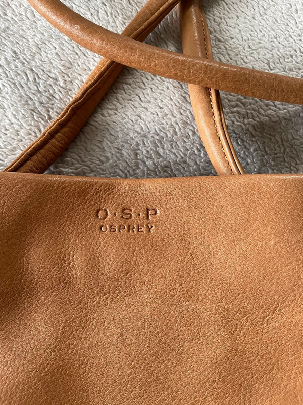 Osprey tan shop leather bag