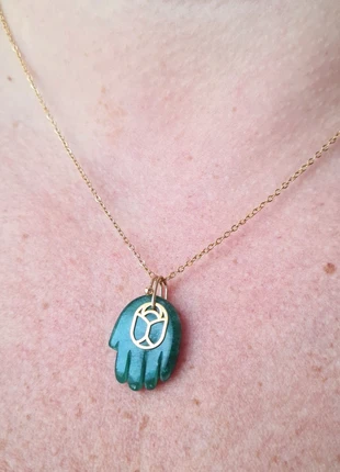 Collier main porte bonheur NEUF- Aventurine et Scarabée, marca: tsypora, estado: Muy bueno, 39,00 €, 41,65 € Protección al comprador Pro incluida