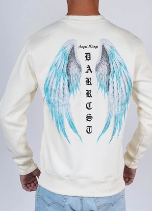 Felpa con immagine angelica uomo, bianco panna, 025, tg M. Nuovo con cartellino., marque: Felpa con immagine angelica uomo, bianco panna, 02, état: Neuf avec étiquette, taille: M, 11,99 €, 13,29 € Protection acheteurs incluse