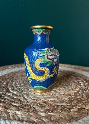 Petit vase emaillé dragon, marca: Vintage, estado: Muy bueno, 12,00 €, 13,30 € Protección al comprador incluida