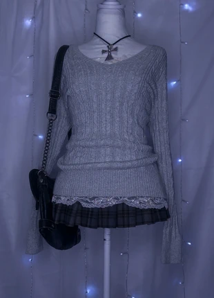 St. John’s Bay Gray Knit Sweater, brand: St. John's Bay, condition: Very good, size: 8 / M, $24.00, $25.90 includes Buyer Protection