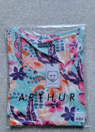 Chemise de Nuit Femme Arthur Rose & Multicolore en Coton | Neuf, marke: Arthur, zustand: Neu, mit Etikett, größe: L / 40 / 12, 27,00 €, 29,05 € beinhaltet Vinted-Käuferschutz Pro