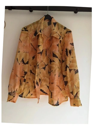 364. Chemise fluide imprimée vintage orange T42, état: Très bon état, taille: XL / 42 / 14, 6,00 €, 7,00 € Protection acheteurs (Pro) incluse