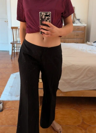 Pantalon noir taille basse Motivi, coupe large et élégante, brand: motivi, condizioni: Ottime, taglia: S / IT 40 / EU 36, €8.00, €9.10 include la Protezione acquisti