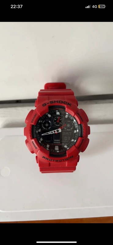 Montre Casio G-shock GA-100B-4A rouge 1