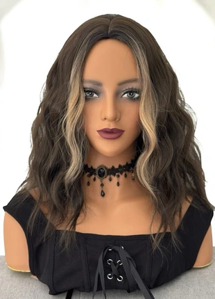 Wig perrücke perruque mi longue brune marron hilights, marca: givenza, estado: Muy bueno, 18,00 €, 19,60 € Protección al comprador Pro incluida