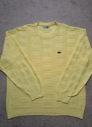 Sweat Lacoste 5 L Jaune 100% Coton Vintage Retro Y2k Old Money, merk: Lacoste, staat: Heel goed, maat: L, € 80,00, € 84,70 inclusief Kopersbescherming Pro