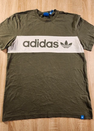 T-shirt Adidas Kaki Logo 3 bandes - Taille M, brand: adidas, condizioni: Ottime, taglia: M, €7.00, €8.05 include la Protezione acquisti