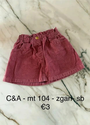 Geribde rokje, marca: C&A, estado: Muito bom, tamanho: 4 anos / 104 cm, €3.00, €3.85 inclui Proteção do Comprador