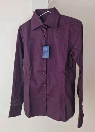 David Saddler camicia slim donna viola melanzana 44 M, marke: David Saddler, zustand: Neu, mit Etikett, größe: L / 40 / 12, 15,00 €, 16,45 € inklusive Vinted-Käuferschutz