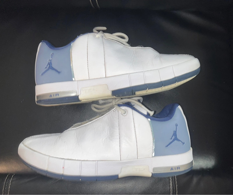 Nike Air Jordan Team Elite 2 Sneakers youth 6.5 womens 8 white blue Vinted