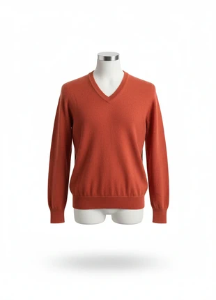 Luxe kasjmiertrui SCAPA (oranjerood) halve borstomtrek 60 cm 100% kasjmier, marque: Scapa, état: Très bon état, taille: L, 18,00 €, 19,60 € Protection acheteurs incluse