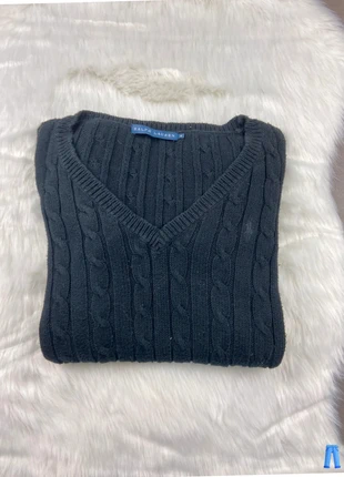 Pull Torsadé Ralph Lauren Col en V Noir Logo Noir - Taille M, marke: Ralph Lauren, zustand: Sehr gut, größe: M / 38 / 10, 45,00 €, 47,95 € inklusive Vinted-Käuferschutz