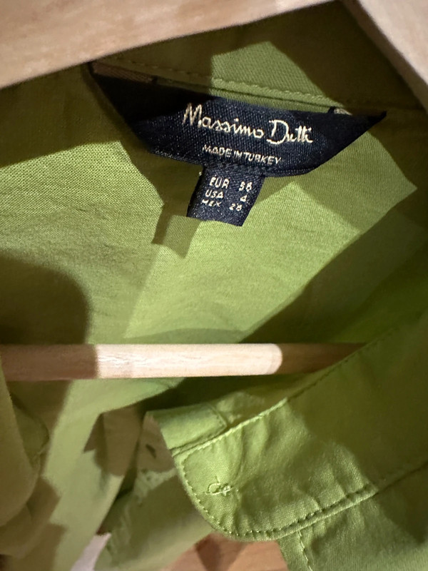 Camisa Massimo Dutti verde 38 amplia perfecta 3