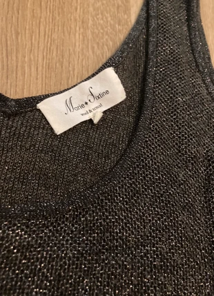Débardeur en maille brillant Marie Sixtine L lurex gris kaki foncé laine, marque: Marie Sixtine, état: Très bon état, taille: L / 40 / 12, 10,00 €, 11,20 € Protection acheteurs incluse