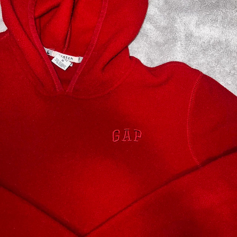 Gap red fleece hoodie 2