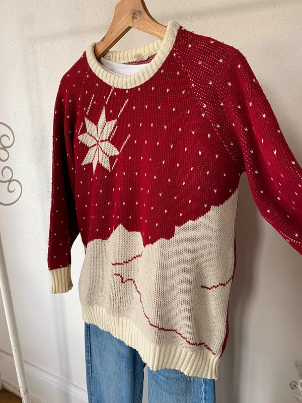 Vintage Pull D’hiver / Noël Taille M 4