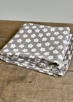 Retro laken bruin beige bloemen dessin, marque: Retro, état: Bon état, taille: King Size (180–200cm x 200cm), 10,00 €, 11,20 € Protection acheteurs incluse