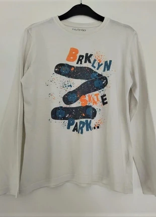 Camisola de rapaz branca, com estampa colorida, estado: Muito bom, tamanho: 12 anos / 152 cm, €7.50, €8.58 inclui Proteção do Comprador