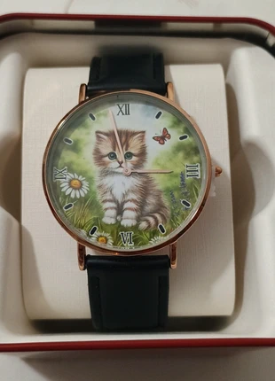 Montre quartz Chat - chaton herbe - doré rose, brand: chat, condition: Very good, size: 39–42 mm, €25.00, €26.95 includes Buyer Protection