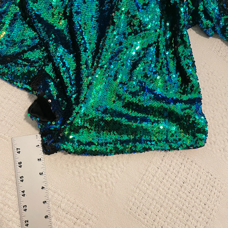 metallic iridescent mermaid all over sequin romper shorts jumpsuit SH2 8008 3