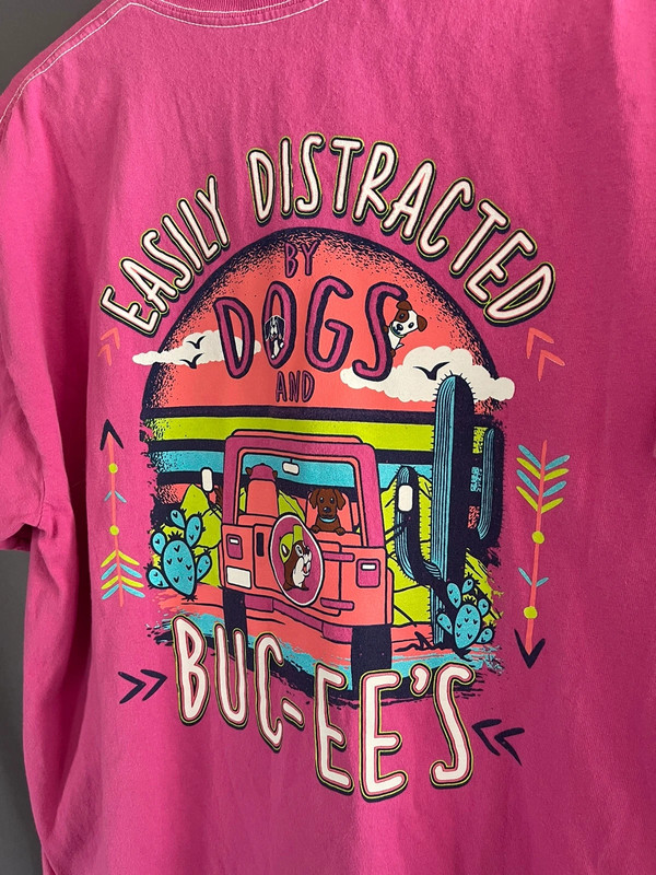 Buc-ee’s size xl pink neon tribal shirt 5