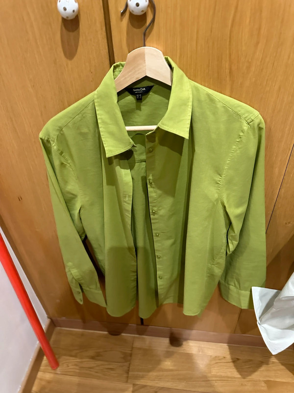 Camisa Massimo Dutti verde 38 amplia perfecta 4