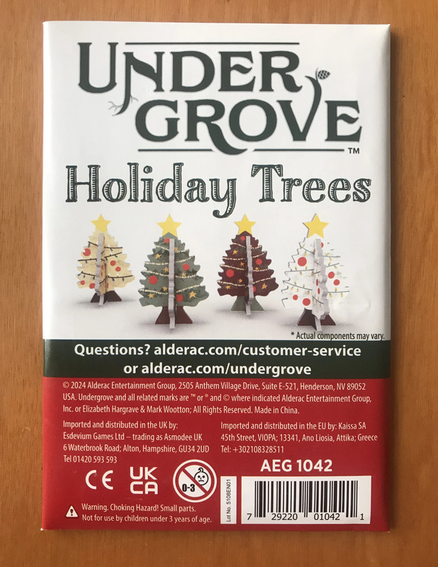 Undergrove Deluxe + Holiday Trees pack - Kickstarter - AEG - Nuovo Sigillato - New Sealed 4