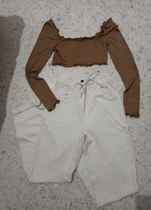 Conjunto Top y Pantalón lino/ Nice Top And Matching Trousers, marca: Local, estado: Nuevo con etiquetas, tamaño: S / 36 / 8, 6,50 €, 6,83 € Protección al comprador incluida