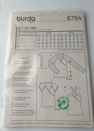 6764 Schnittmuster Burda, marque: Burda, état: Neuf sans étiquette, taille: Autre, 3,49 €, 4,36 € Protection acheteurs incluse