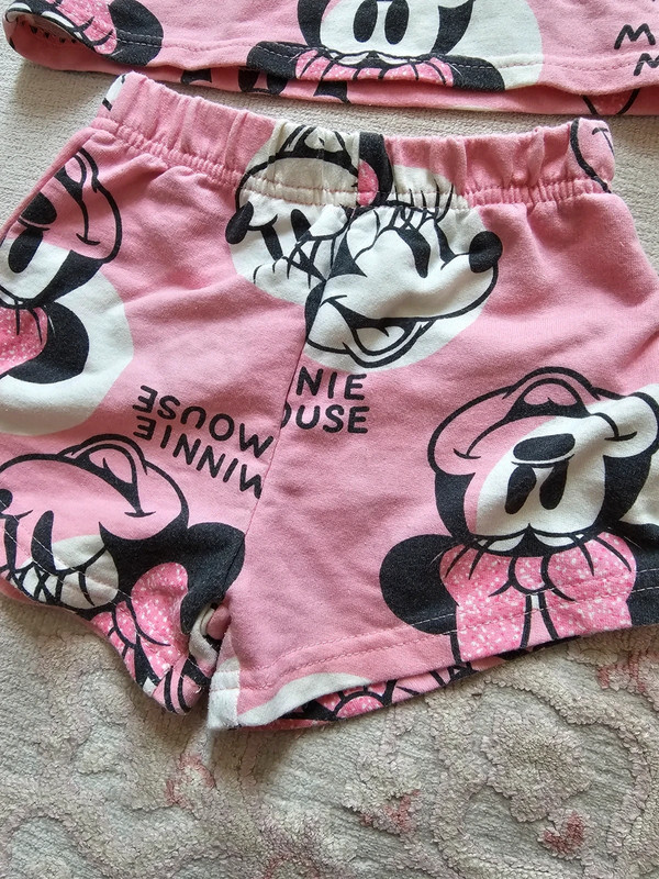 Pink Minnie Mouse Short Set 3