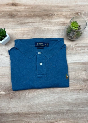 Polo Ralph Lauren bleu – Logo cavalier doré – Taille XL, merk: Ralph Lauren, staat: Heel goed, maat: XL, € 11,60, € 12,88 inclusief Kopersbescherming
