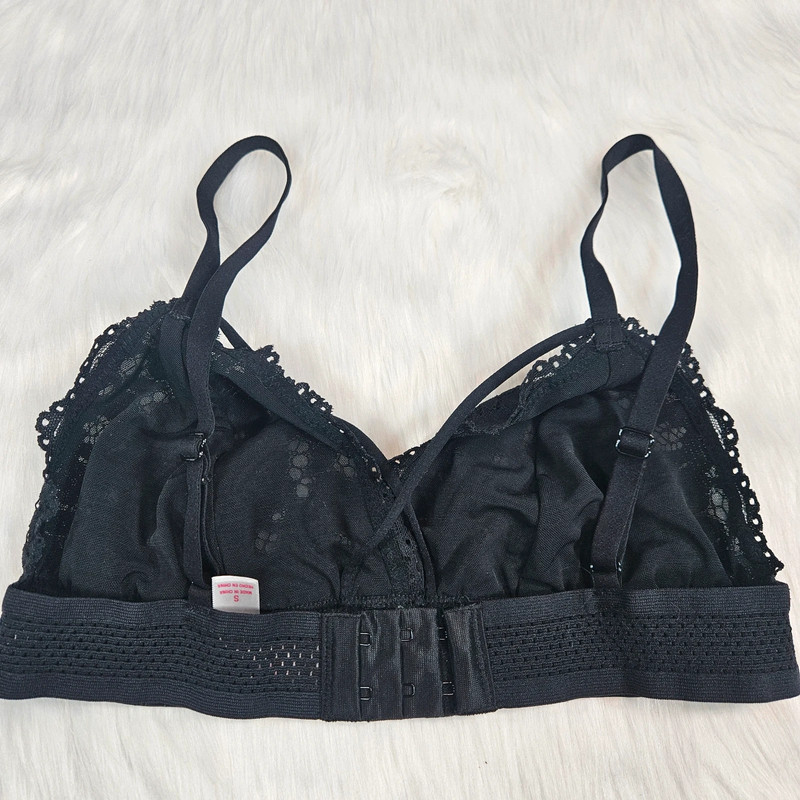 Xhilaration Black Lace Triangle Bralette 5