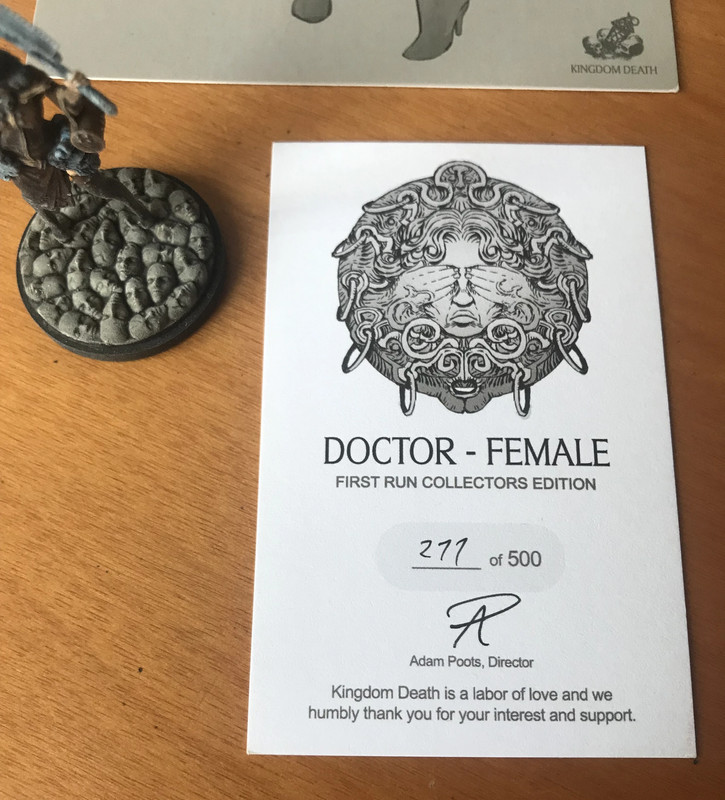 Kingdom Death: Monster Doctor Female - First Run Collector's Edition - Painted miniature - Complete 3