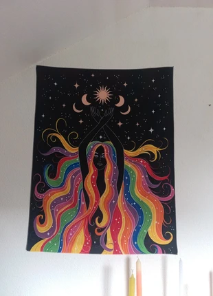 Spiritueel wandkleed, merk: onbekend, staat: Heel goed, € 3,49, € 4,36 inclusief Kopersbescherming