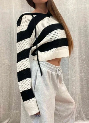 Sweat cropped à rayures côtélé, neuf avec étiquette !, brand: Jasmine, condition: New with tags, size: One size, €19.00, €20.65 includes Buyer Protection