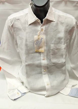 Camicia uomo manica lunga il lino taglia L con taschino, marque: Powell, état: Neuf avec étiquette, taille: L, 12,00 €, 13,30 € Protection acheteurs incluse