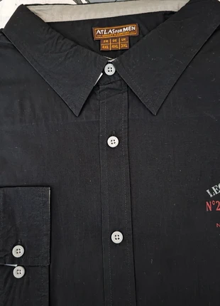 Chemise noire manche longue, taille4XL, merk: Atlas for Men, staat: Nieuw met prijskaartje, maat: 4XL, € 4,50, € 5,43 inclusief Kopersbescherming